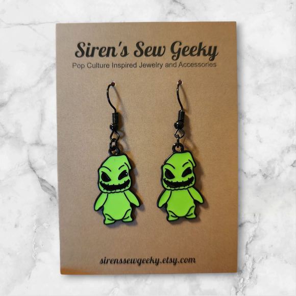 Oogie Boogie Nightmare Before Christmas Charm Earrings Disney - Picture 2 of 3